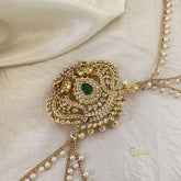 AD Stone Bun Billai with Maatil -Bridal Jada Billai -Pearl Maatil -G10923